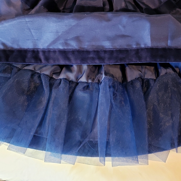 NWT Gymboree 3T Blue Satin Velvet Easter Dress - Picture 6 of 7